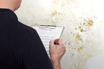 "Image: A technician carefully examining a mold sample under a microscope to identify black mold in a building located in Sarasota, Venice, Lakewood Ranch, and Tampa, Florida. The detailed analysis reflects Mold Check and Inspect's commitment to thorough mold detection and remediation across multiple locations."