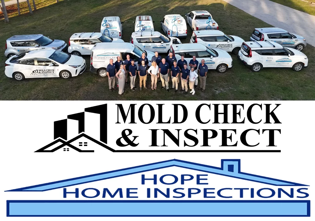 Image of the Mold Check and inspect team with the Hope Home Inspections team.